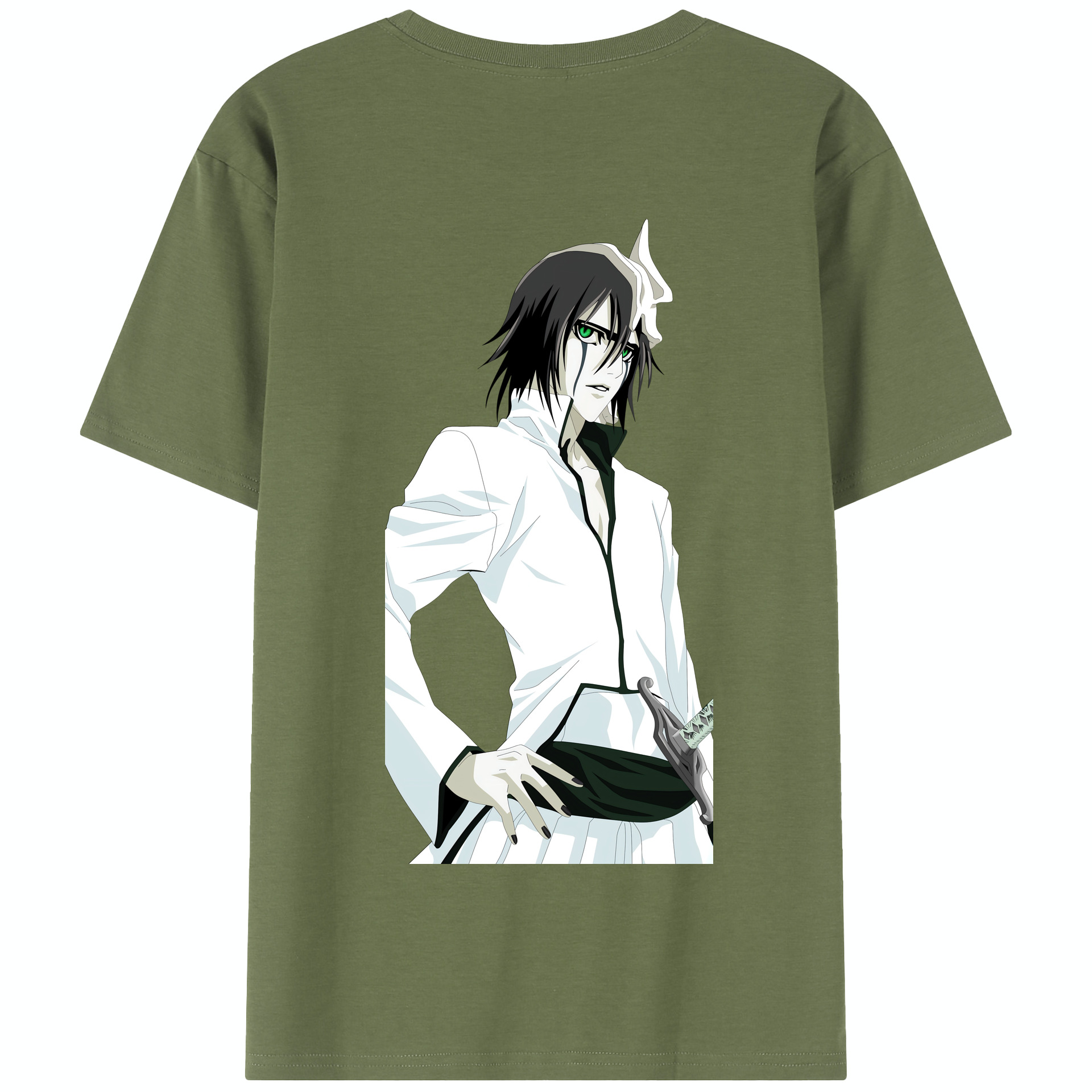 （画像用） ブリーチ ウルキオラ·シファー BLEACH Ulquiorra cifer 綿100％半袖Tシャツ（背面プリント）